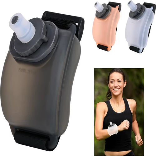 Outdoor Portable Running Wrist Water Bottle Adjustable Small Sports Wrist Water Bottle Cup for Outdoor Fitness Cycling Marathon